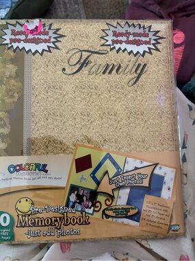 Scrapbook Family Pre-Designed Memorybook in Beige and Gold Accents